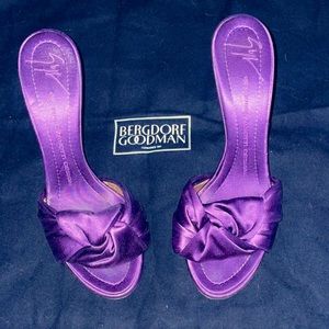 Authentic Giuseppe Zanotti Satin Slide Sandals